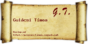 Gulácsi Tímea névjegykártya