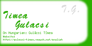 timea gulacsi business card